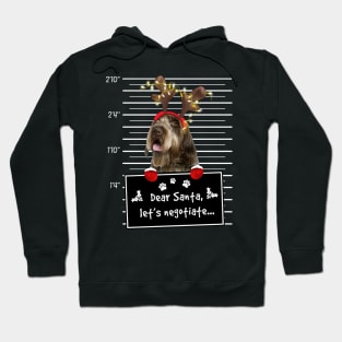 Wirehaired Pointing Griffon Dear Santa Let's Negotiate Hoodie